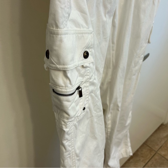 Ralph Lauren White Cargo Pants Women’s Size 10 100% Cotton - Picture 5 of 11